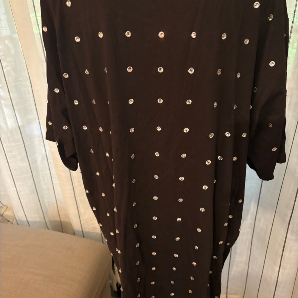 Ccu Graphic Black Polka Dot Midi Dress View 4